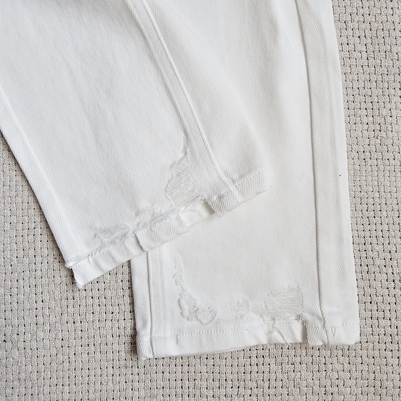 KanCan High Rise Slim Straight Fit Denim Jeans Stretch Distressed White 1/24 NEW - Picture 8 of 13